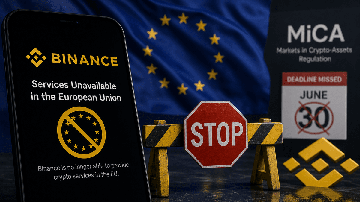 Binance to halt EU crypto services after missing MiCA licence deadline