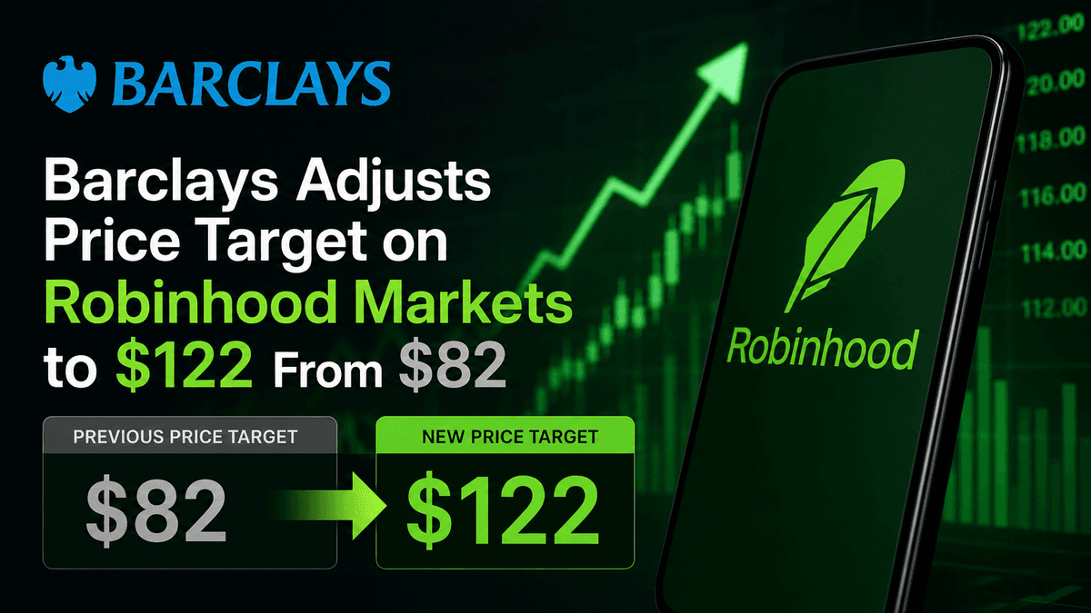 Barclays Adjusts Price Target on Robinhood Markets to $122 From $82