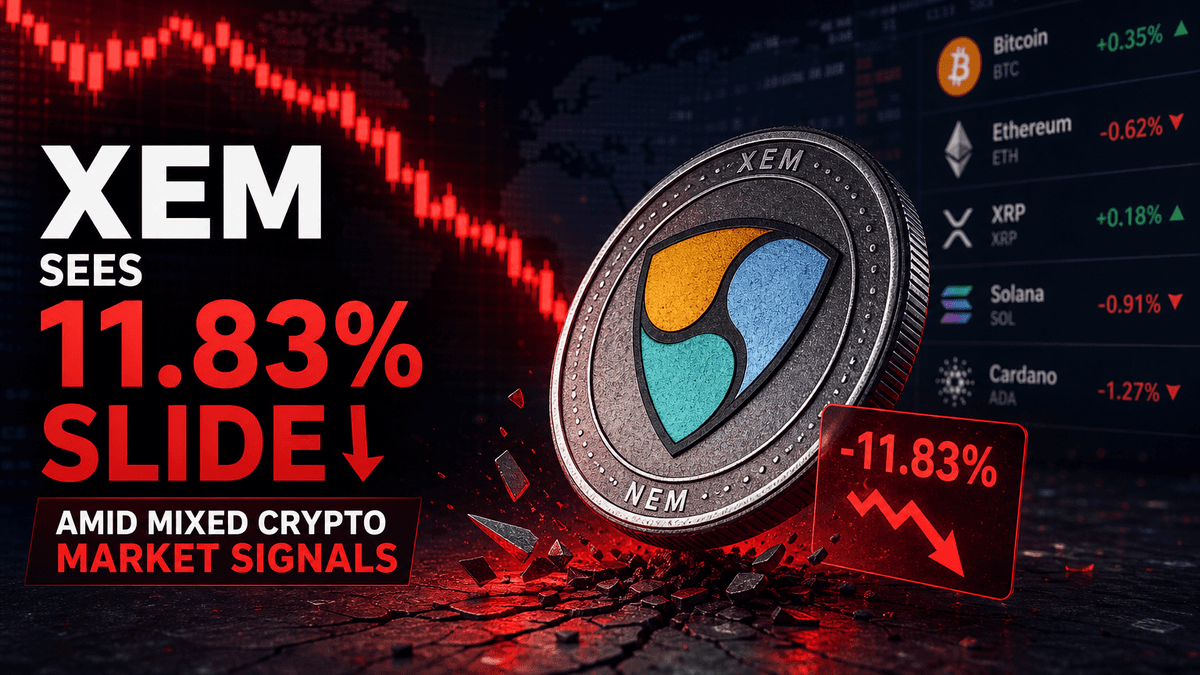 XEM Sees 11.83% Slide Amid Mixed Crypto Market Signals
