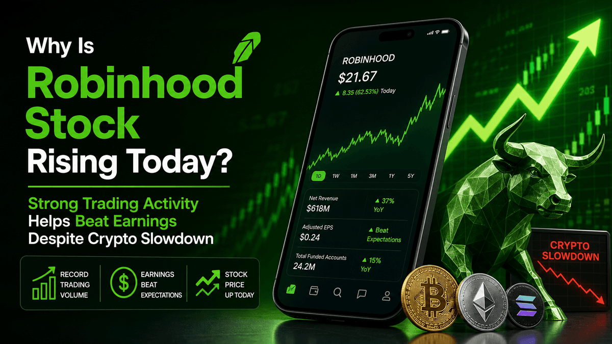 Why Is Robinhood Stock Rising Today? Strong Trading Activity Helps Beat Earnings Despite Crypto Slowdown