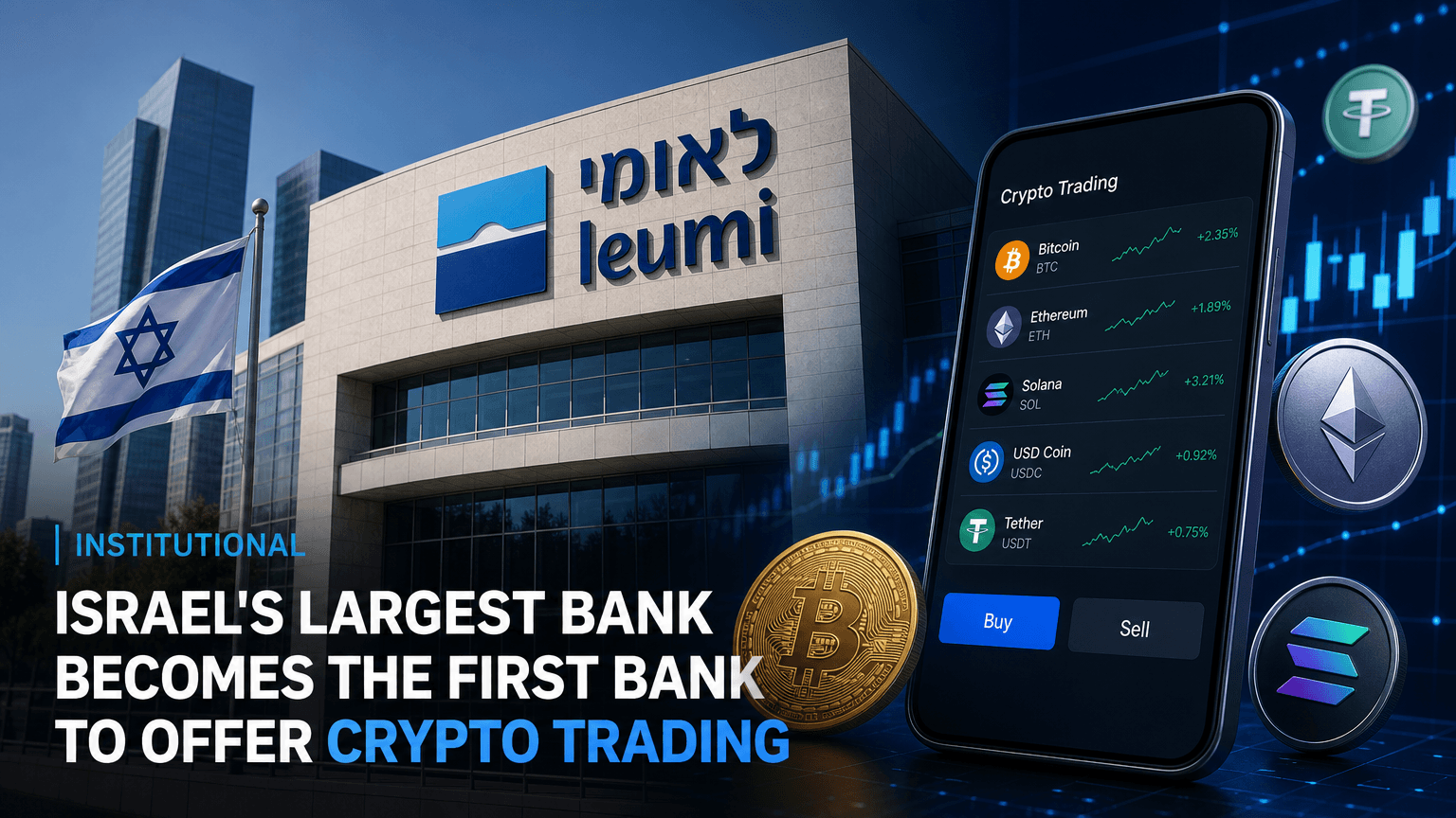 INSTITUTIONAL | Israel's Largest Bank Becomes the First Bank to Offer Crypto Trading